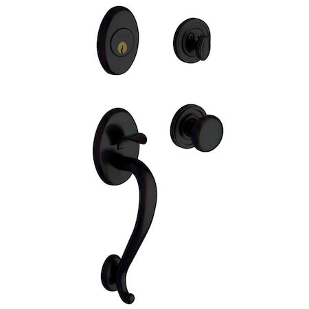Baldwin Double Cylinder Entry Handlesets Satin Black 85315.190.DBLC